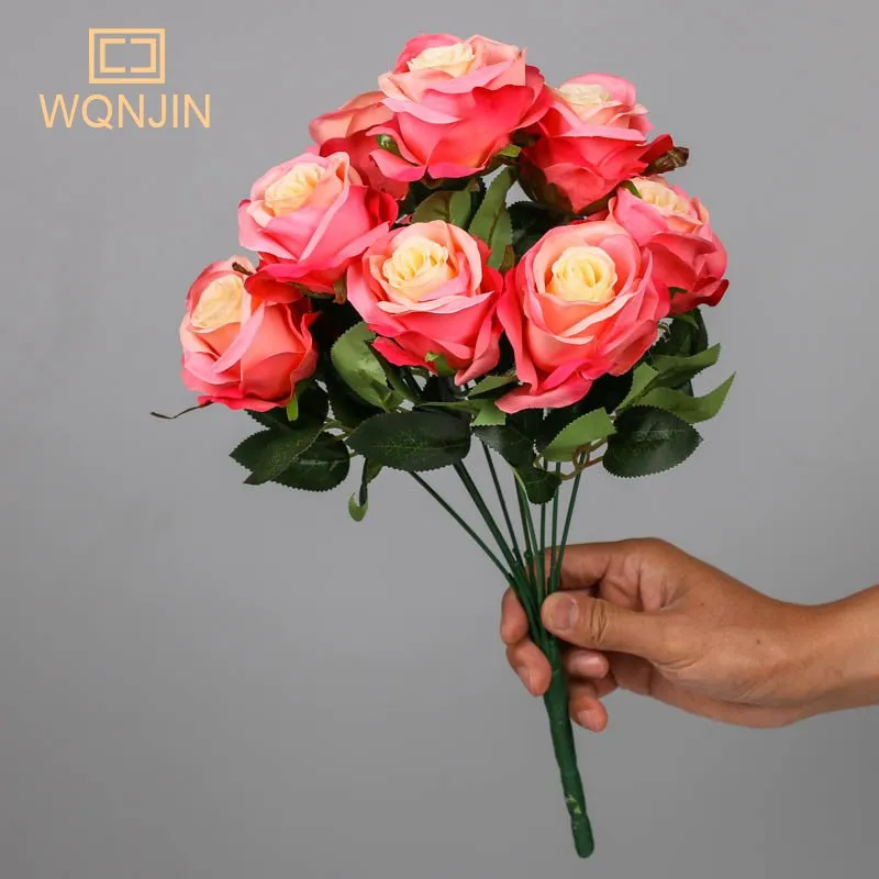 9 Heads Fake Rose Bouquet 9 Heads Fake Rose Bouquet