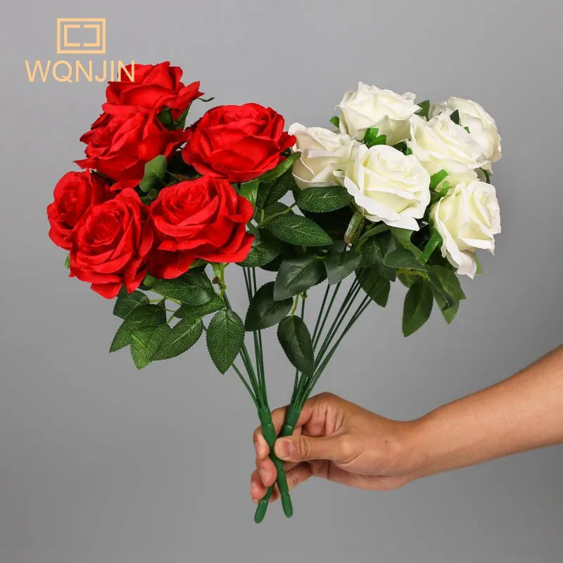 9 Heads Fake Rose Bouquet 9 Heads Fake Rose Bouquet