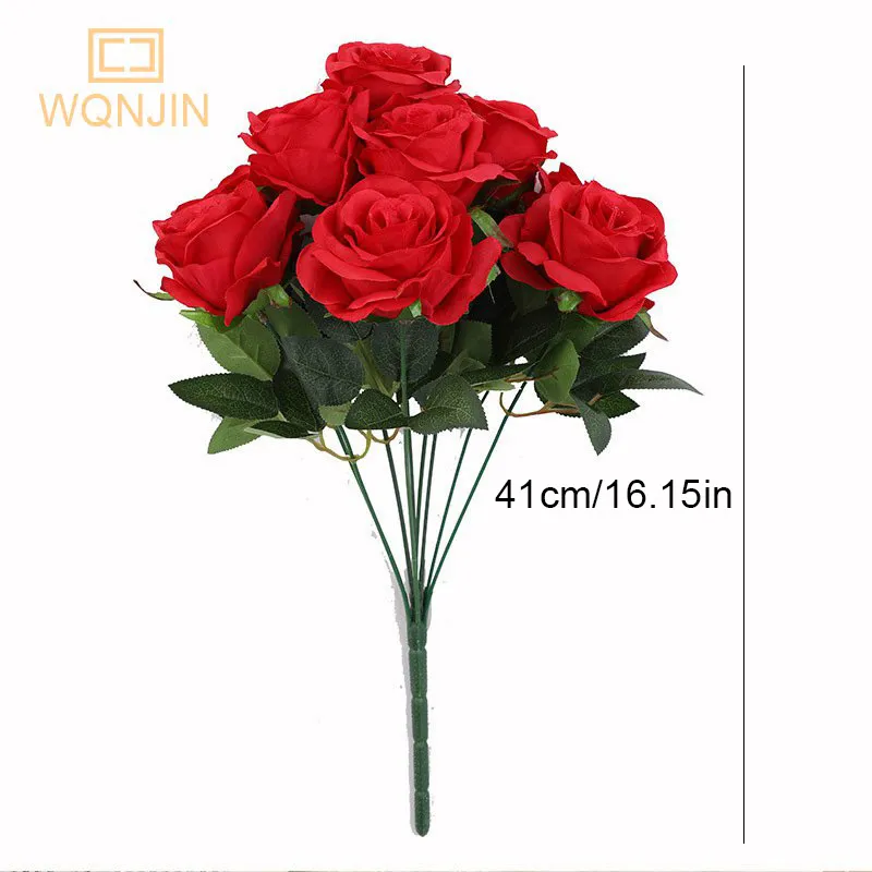9 Heads Fake Rose Bouquet 9 Heads Fake Rose Bouquet
