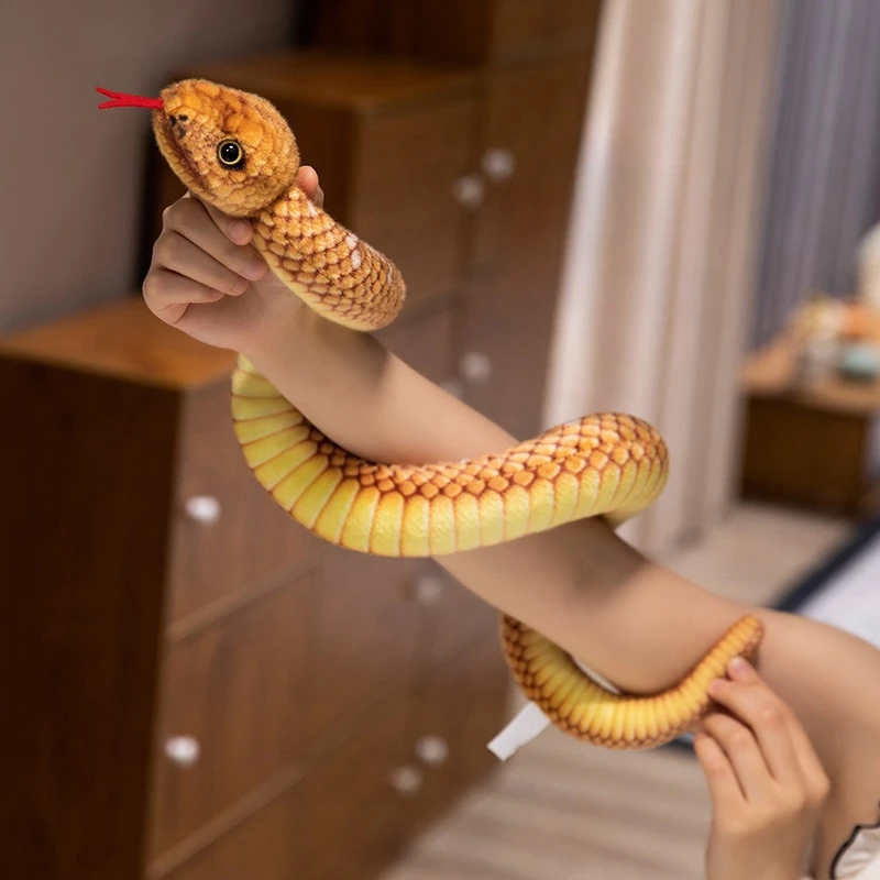 9 Kinds Simulation Snake Plush Toy Lifelike Anaconda Fake Snake Python Model Prank Doll Creative Room Decoration