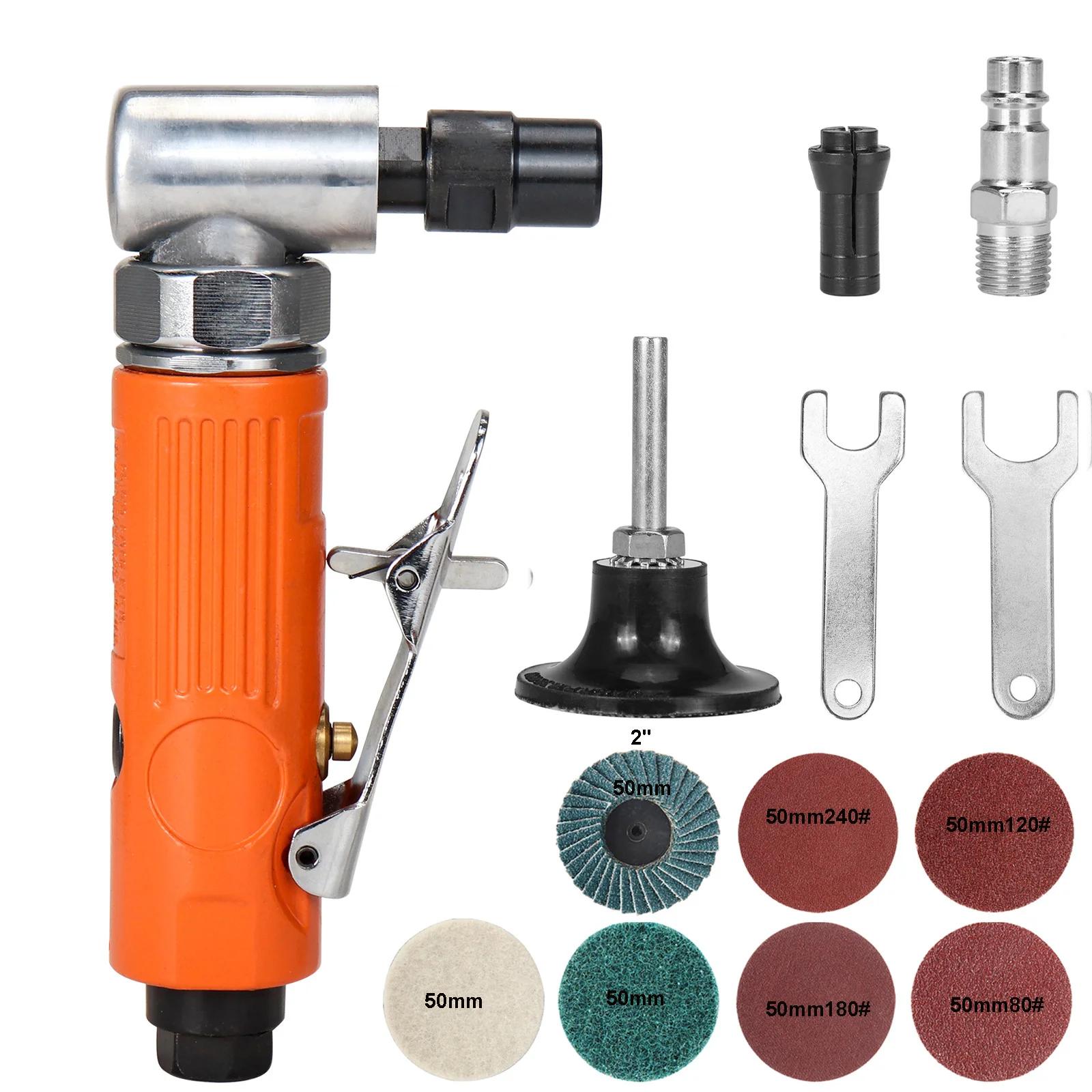 90 °Air Angle Die Grinder Mini 1/4″ Pneumatic Engraving Machine Grinding Polisher Mill for Sanding Discs Rotary