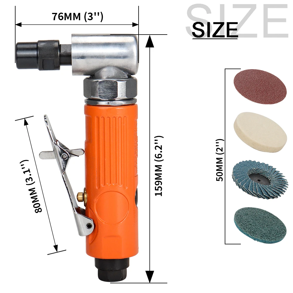 90 °Air Angle Die Grinder Mini 1/4″ Pneumatic Engraving Machine Grinding Polisher Mill for Sanding Discs Rotary 90 °Air Angle Die Grinder Mini 1/4″ Pneumatic Engraving Machine Grinding Polisher Mill for Sanding Discs Rotary