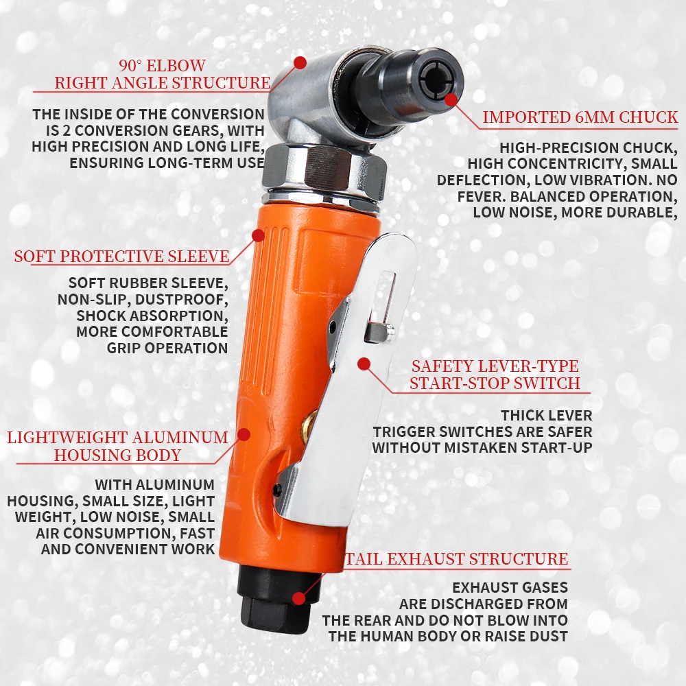 90 °Air Angle Die Grinder Mini 1/4″ Pneumatic Engraving Machine Grinding Polisher Mill for Sanding Discs Rotary 90 °Air Angle Die Grinder Mini 1/4″ Pneumatic Engraving Machine Grinding Polisher Mill for Sanding Discs Rotary