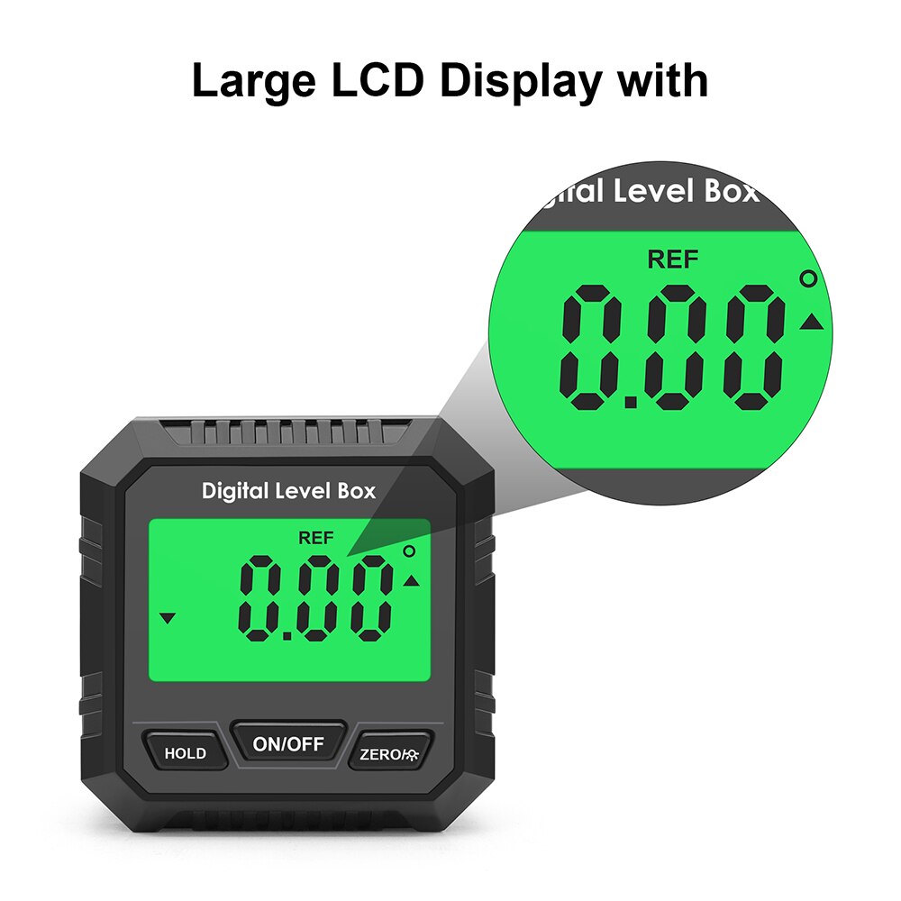 90 Degree Digital Level Box Protractor Angle Finder Bevel Gauge Inclinometer with Magnetic Based Backlight 90 Degree Digital Level Box Protractor Angle Finder Bevel Gauge Inclinometer with Magnetic Based Backlight