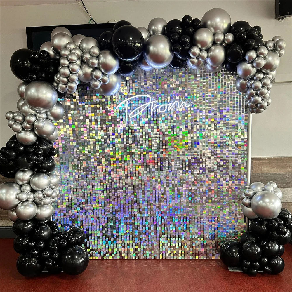 90x180cm Shimmer Wall Backdrop 18Pcs Iridescent Silver Sequin Shimer Wall Panels for Birthday Party Wedding Marriage 90x180cm Shimmer Wall Backdrop 18Pcs Iridescent Silver Sequin Shimer Wall Panels for Birthday Party Wedding Marriage