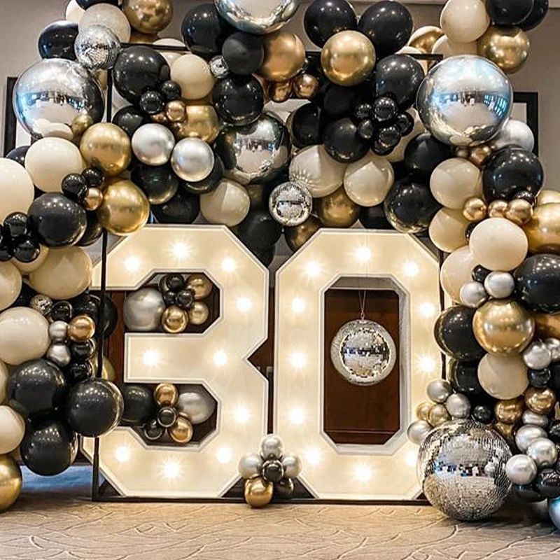 91.5cm Giant Led Light Birthday Number Figure 1st Birthday Anniversary Wedding Baby Shower Decor 30 40 50 Birthday
