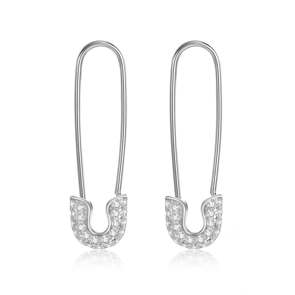 925 Silver Safety Pin Earrings (1 Pair) 925 Silver Safety Pin Earrings (1 Pair)