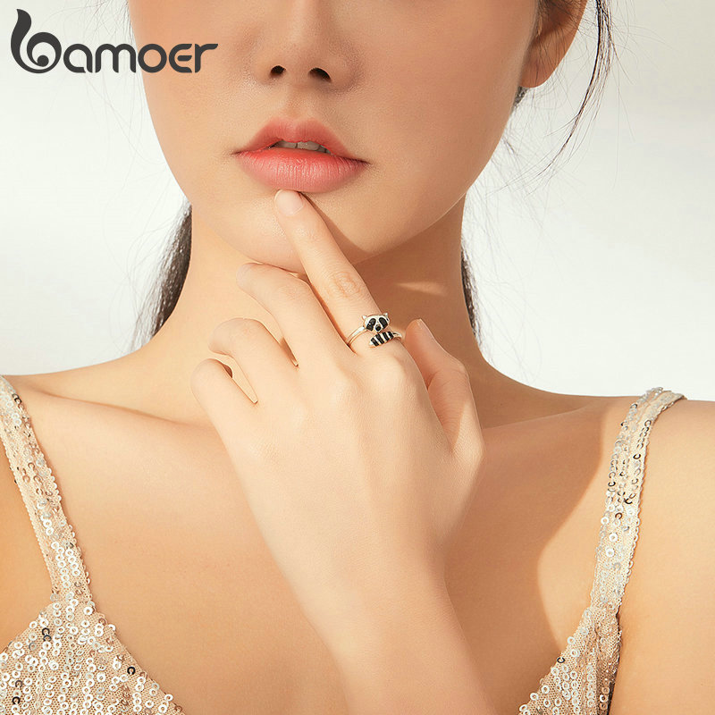 925 Sterling Silver Fashionable Adjustable Raccoon Ring 925 Sterling Silver Fashionable Adjustable Raccoon Ring