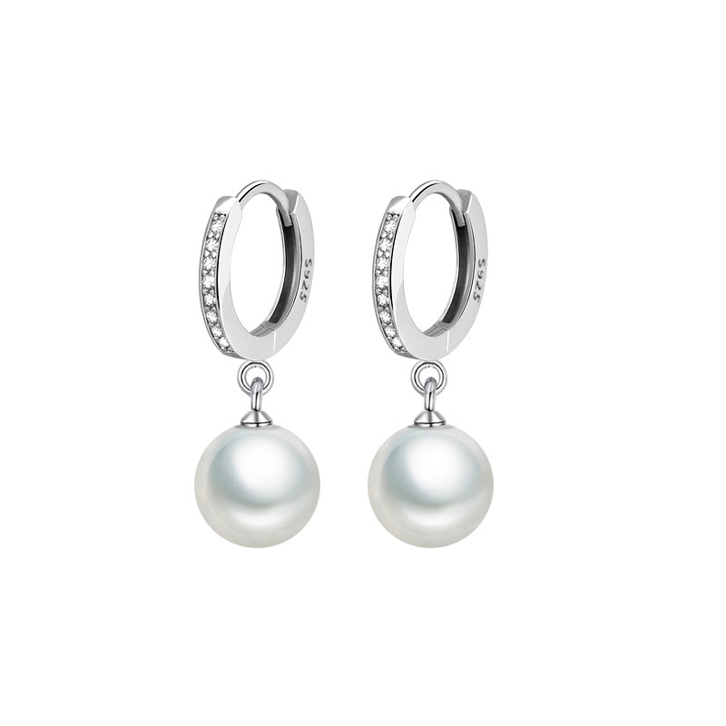 925 Sterling Silver Pearl Drop Earrings 925 Sterling Silver Pearl Drop Earrings
