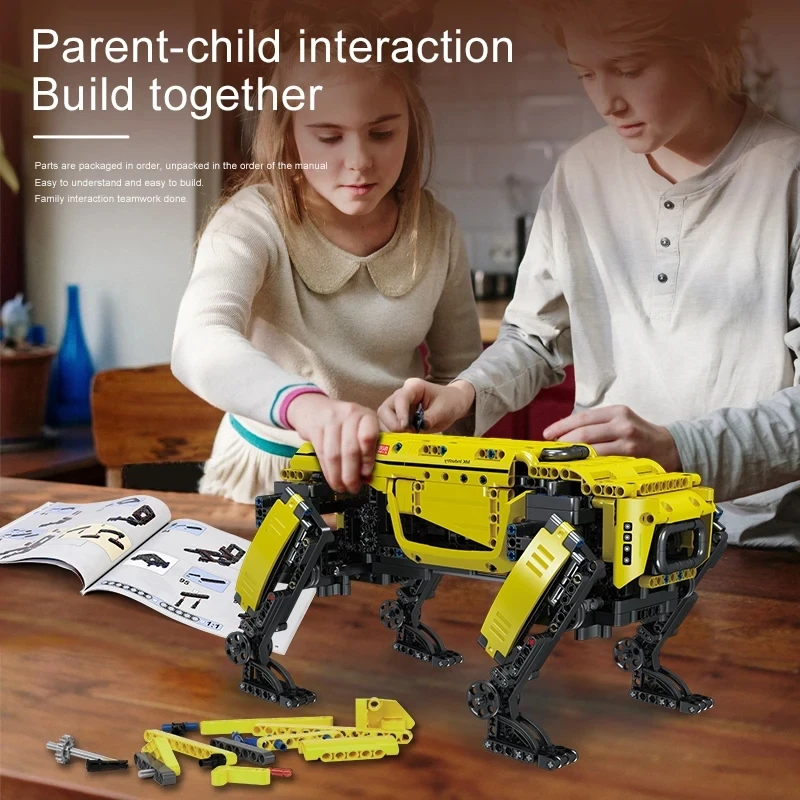 936PCS RC Power Robot Dog Building Blocks 15066 Technical Robot Toys Motorized Boston Dynamics Big Alpha Dog Model