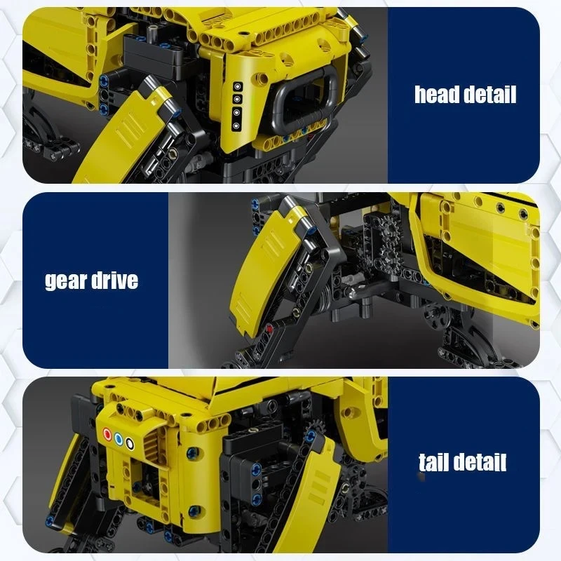 936PCS RC Power Robot Dog Building Blocks 15066 Technical Robot Toys Motorized Boston Dynamics Big Alpha Dog Model