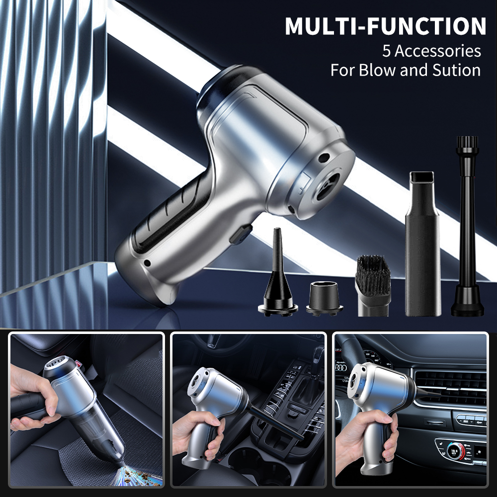 95000Pa Wireless Rechargeable Car Vacuum Cleaner Strong Suction Handheld Auto Vacuum Home and Car Dual Use Mini Vacuum 95000Pa Wireless Rechargeable Car Vacuum Cleaner Strong Suction Handheld Auto Vacuum Home and Car Dual Use Mini Vacuum