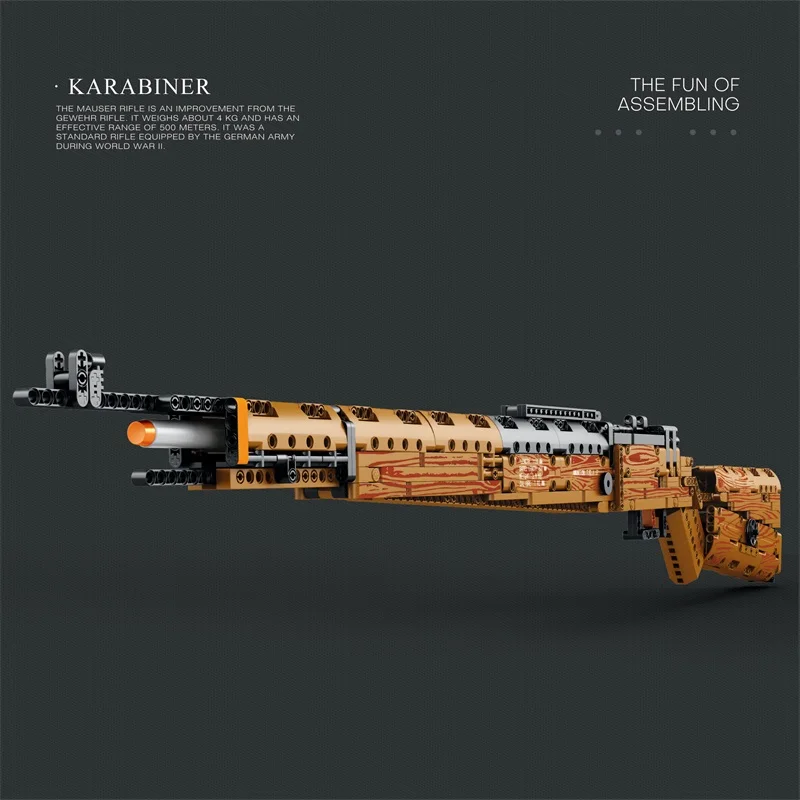 951pcs Mauser Kar98K Building Block Model Can Shoot Heavy Sniper Rifle Assemble Bricks Military Weapons Series DIY Toys 951pcs Mauser Kar98K Building Block Model Can Shoot Heavy Sniper Rifle Assemble Bricks Military Weapons Series DIY Toys