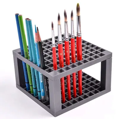 96 Holes Paintbrush Stand Pen Holder Organizer