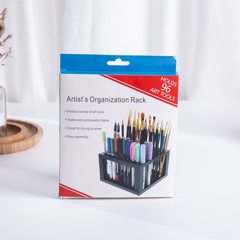 96 Holes Paintbrush Stand Pen Holder Organizer
