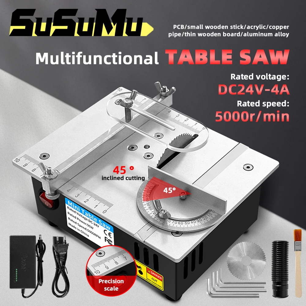 96W Mini Bench Saw Adjustable Multifunctional Table Saw Household DIY Cutting Machine Woodworking Bench Lathe Cutter 96W Mini Bench Saw Adjustable Multifunctional Table Saw Household DIY Cutting Machine Woodworking Bench Lathe Cutter
