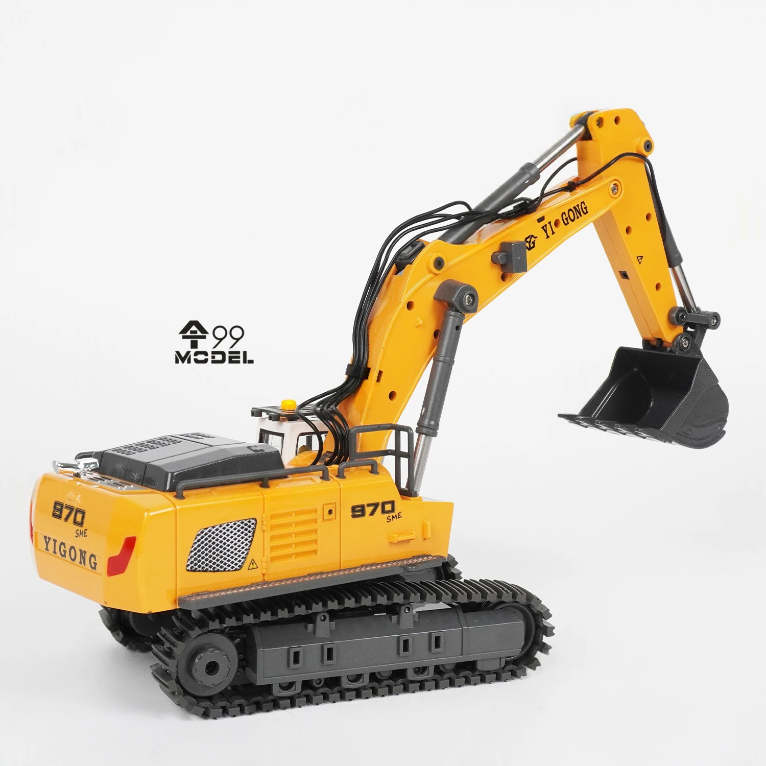 970 RC Mini Excavator 1/50 Scale Electric Excavator Simulation Model Desktop RC Excavator with Lighting System RC Car