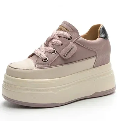 9cm Cow Suede Genuine Leather Women Vulcanized Shoes Platform Wedge Skate Boarding High Brand Heels Casual Summer Shoes 9cm Cow Suede Genuine Leather Women Vulcanized Shoes Platform Wedge Skate Boarding High Brand Heels Casual Summer Shoes