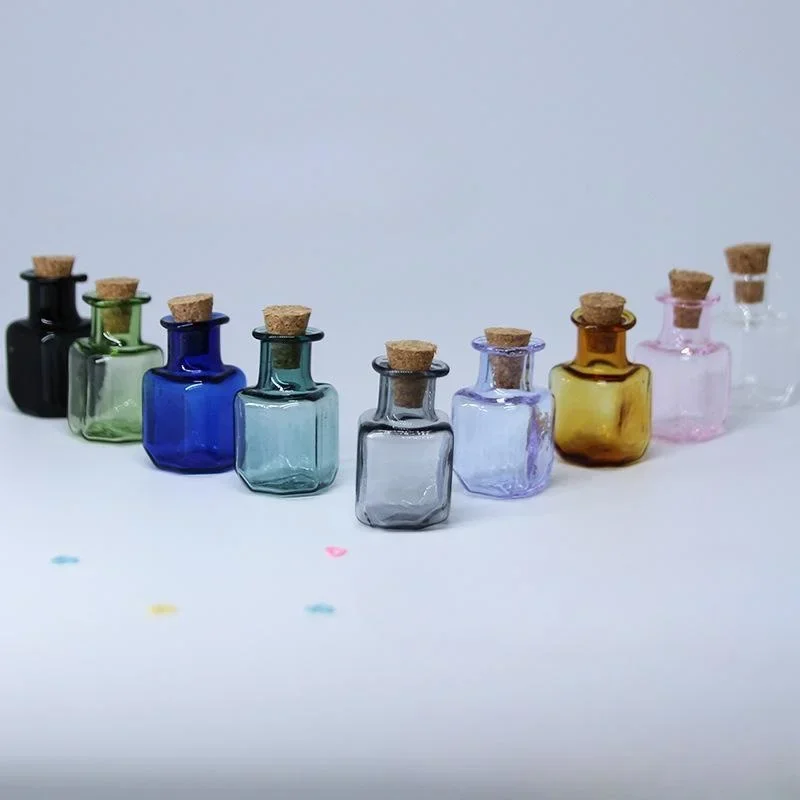 9pcs Mini Glass Color Bottles with Cork Stopper Wishing Bottles Gift Pendants DIY Home Decor Crafts Microlandscape 9pcs Mini Glass Color Bottles with Cork Stopper Wishing Bottles Gift Pendants DIY Home Decor Crafts Microlandscape