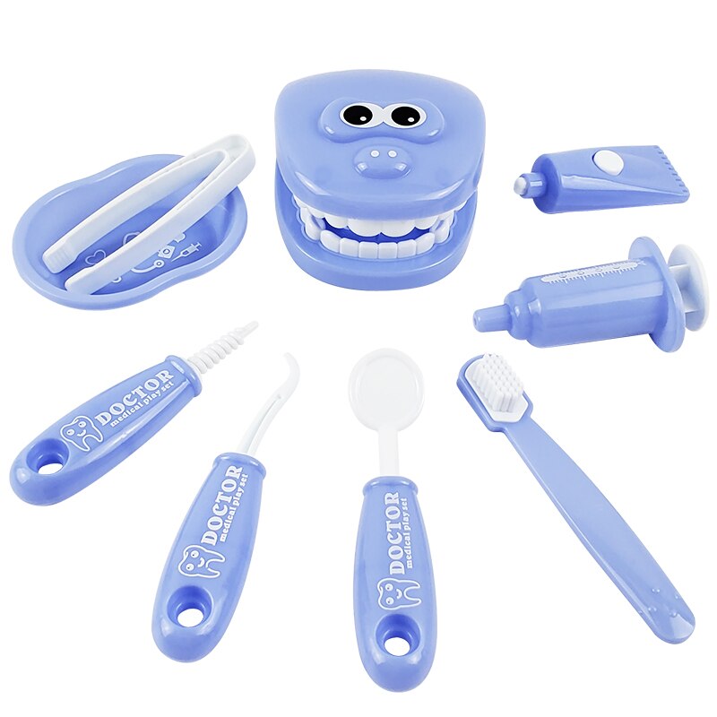 9PCS Plastic Simulation Dentist Play Set Medical Kit Pretend Toy for Kids Hygienic Habbit Cultivation Role Play Game 9PCS Plastic Simulation Dentist Play Set Medical Kit Pretend Toy for Kids Hygienic Habbit Cultivation Role Play Game