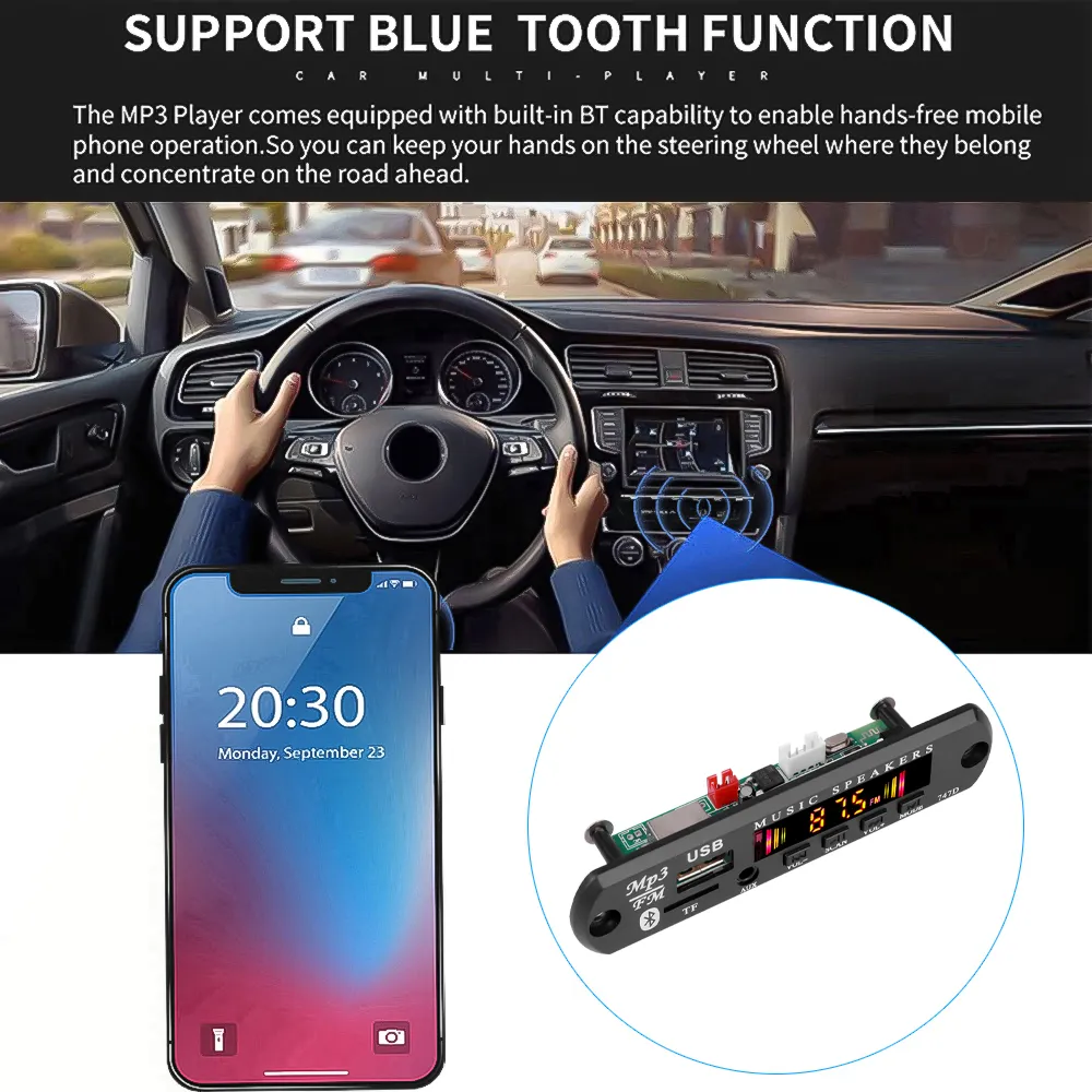 9V 12V Car MP3 WMA Decoder Board Audio MP3 Player USB TF FM Radio Module Wireless Bluetooth 5.0 For Car 9V 12V Car MP3 WMA Decoder Board Audio MP3 Player USB TF FM Radio Module Wireless Bluetooth 5.0 For Car