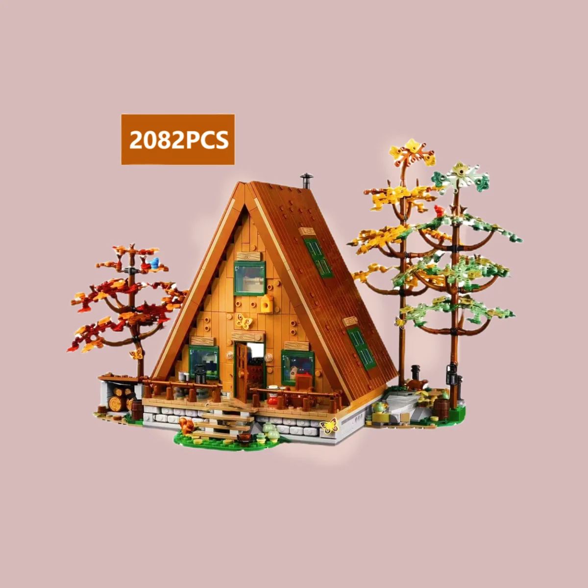 A- Frame Cabin Forest House Compatible 21338 Building Blocks stock Street View Bricks Toy For Children Gift A- Frame Cabin Forest House Compatible 21338 Building Blocks stock Street View Bricks Toy For Children Gift