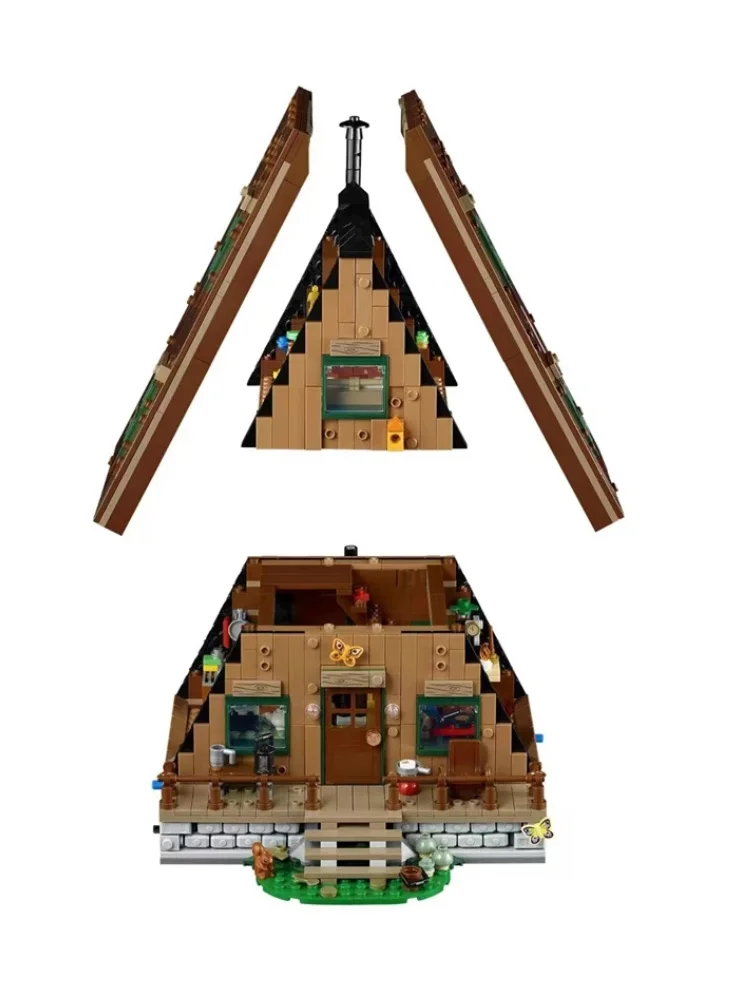 A- Frame Cabin Forest House Compatible 21338 Building Blocks stock Street View Bricks Toy For Children Gift A- Frame Cabin Forest House Compatible 21338 Building Blocks stock Street View Bricks Toy For Children Gift