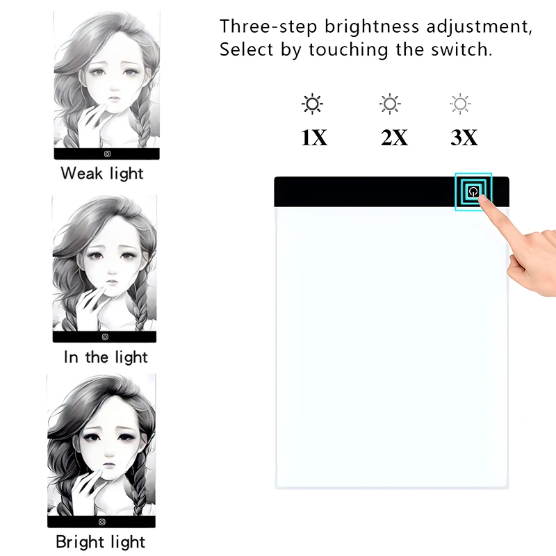 A3 LED Copying Table Children Drawing Board Transparent Copying Table Adjustable Brightness Night Light Notebook A3 LED Copying Table Children Drawing Board Transparent Copying Table Adjustable Brightness Night Light Notebook