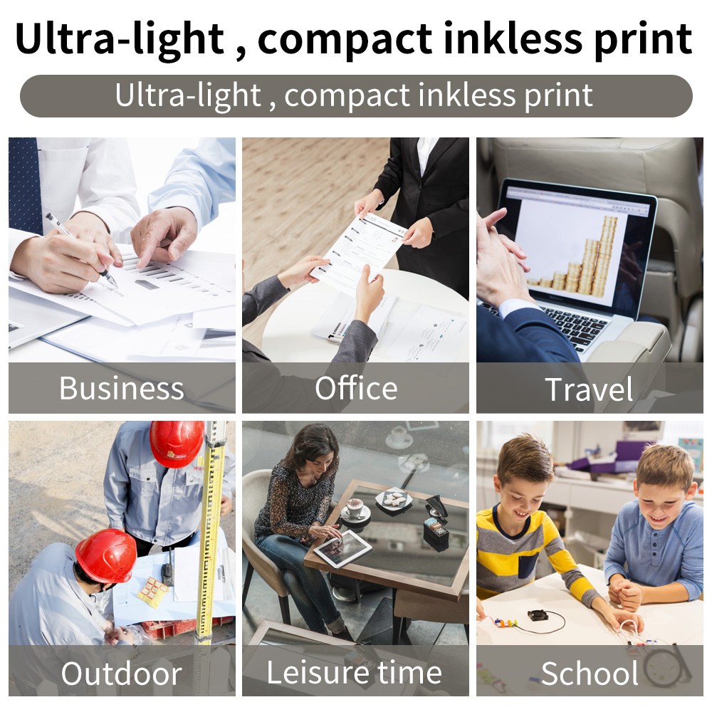 A4 Portable Thermal Printer Supports 8.26″x11.69″ A4 Thermal Paper,Wireless Mobile Travel Printers for Car and Office