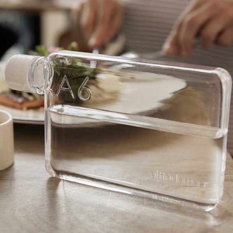 A5 Sized 420ml Flat Plastic Water Bottle A5 Sized 420ml Flat Plastic Water Bottle