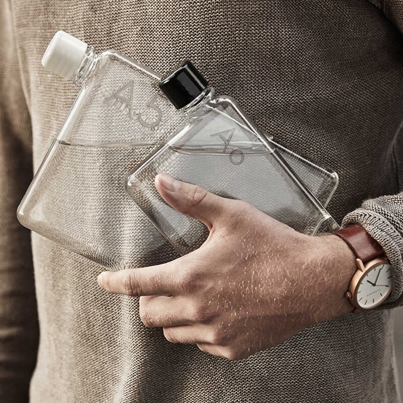 A5 Sized 420ml Flat Plastic Water Bottle A5 Sized 420ml Flat Plastic Water Bottle