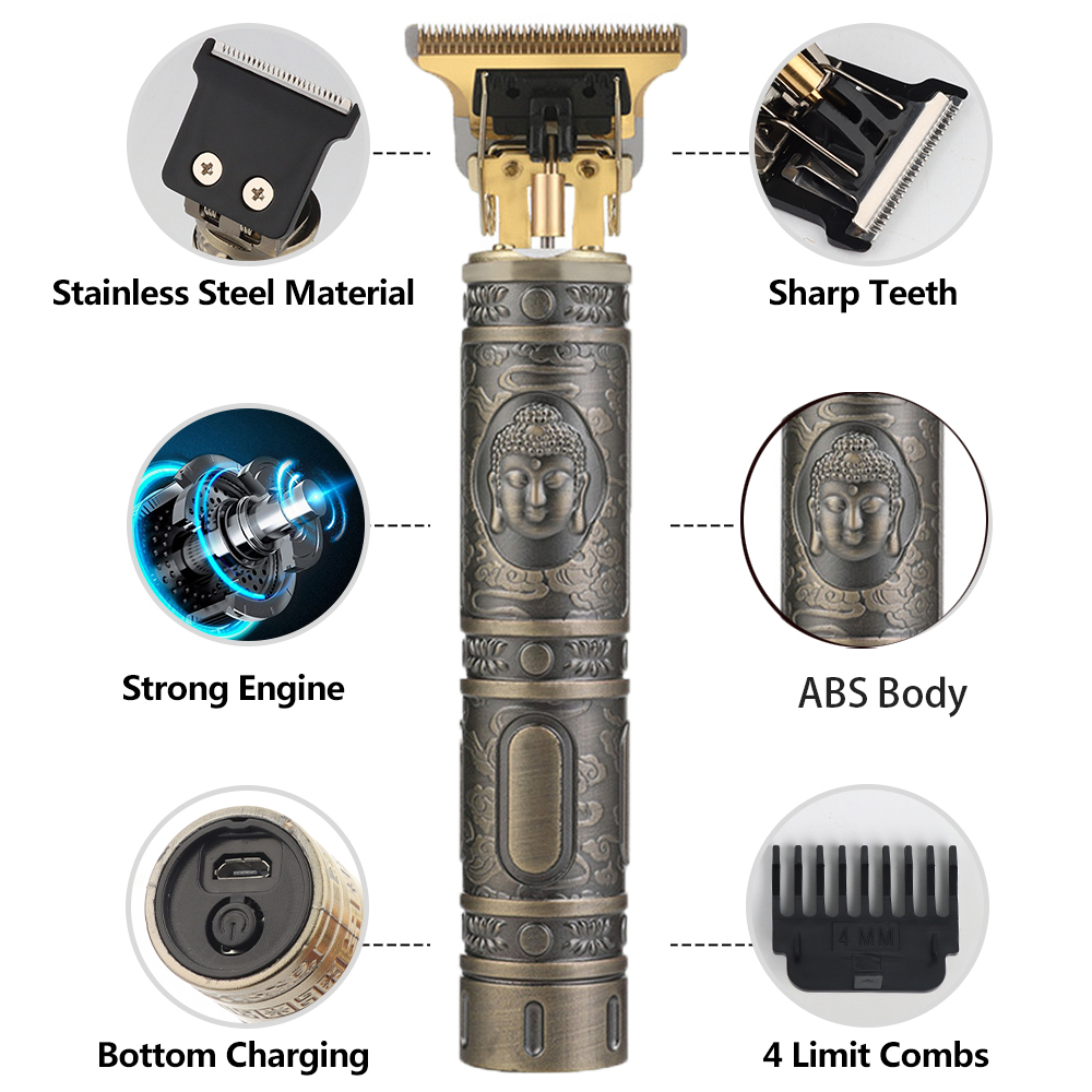 ABS Electric Hair Clippers Electric Hair Clippers Electric Shavers Rechargeable Retro Oil Head Clippers Hair Clippers