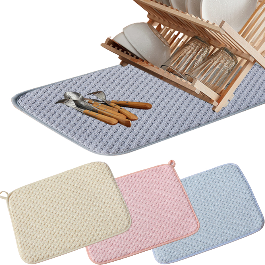 Absorbent Microfiber Dish Drying Mat