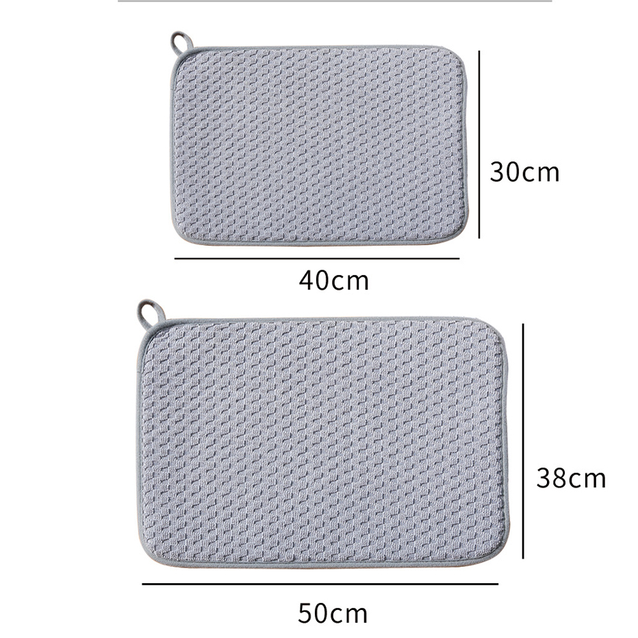 Absorbent Microfiber Dish Drying Mat