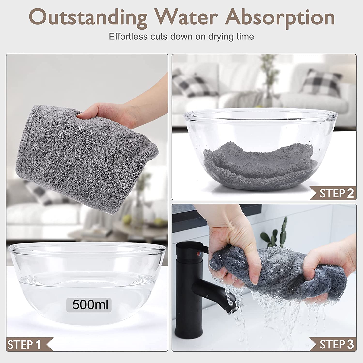 Absorbent Microfiber Hair Towel Wrap Absorbent Microfiber Hair Towel Wrap
