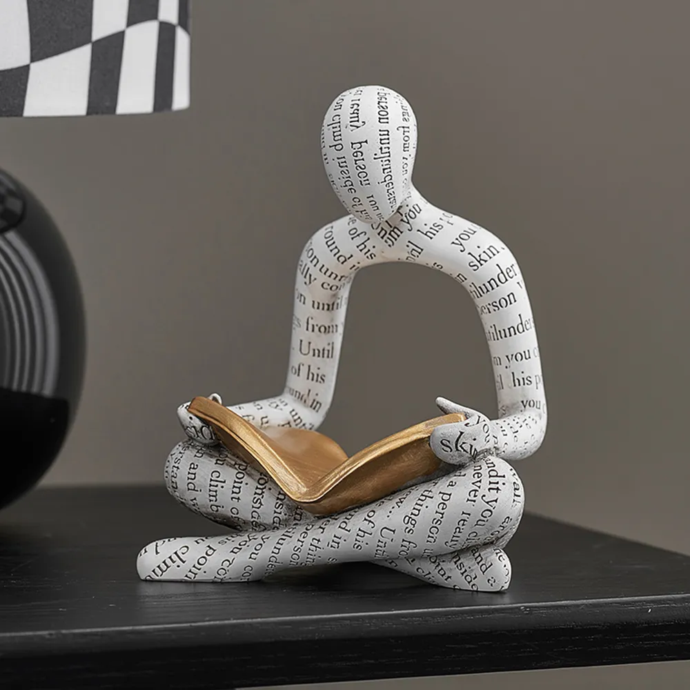 Abstract Figure Statue Modern Home Decoration Sculptures & Figurines for Interior Nordic Living Room Ornaments Table