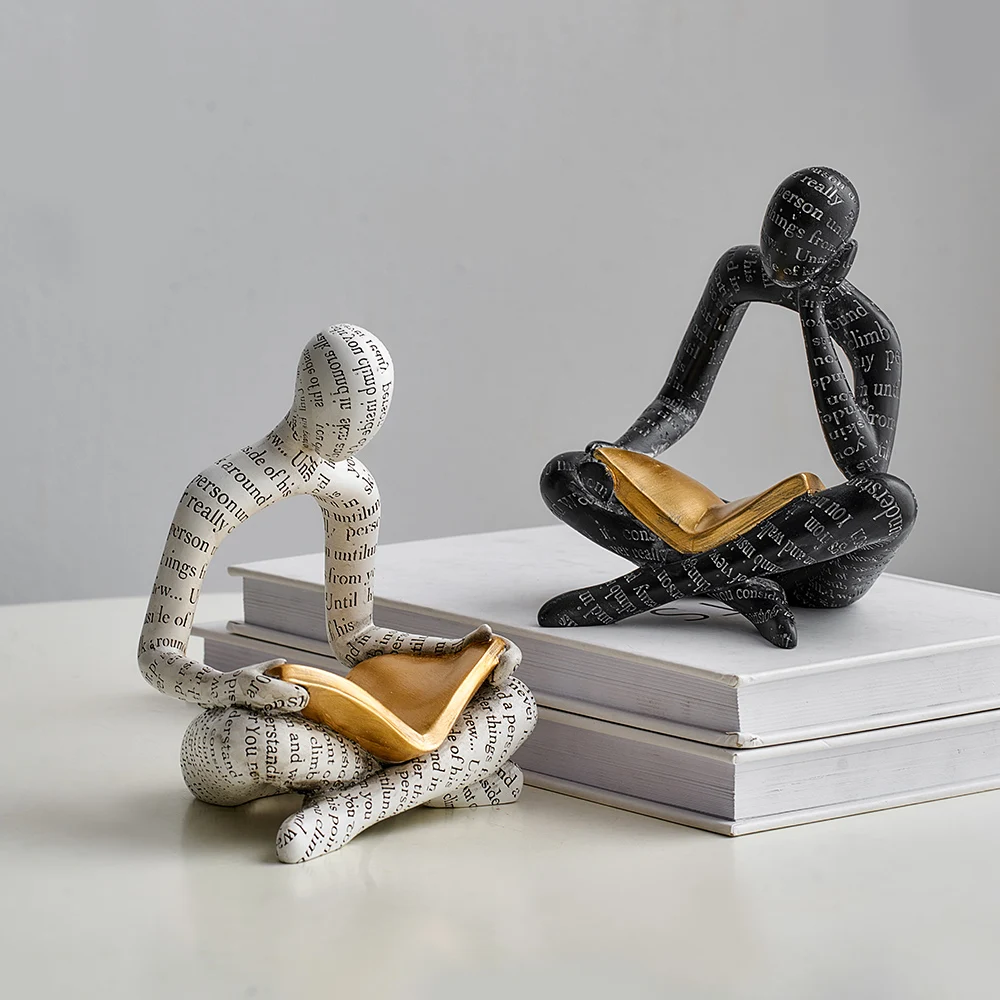 Abstract Figure Statue Modern Home Decoration Sculptures & Figurines for Interior Nordic Living Room Ornaments Table