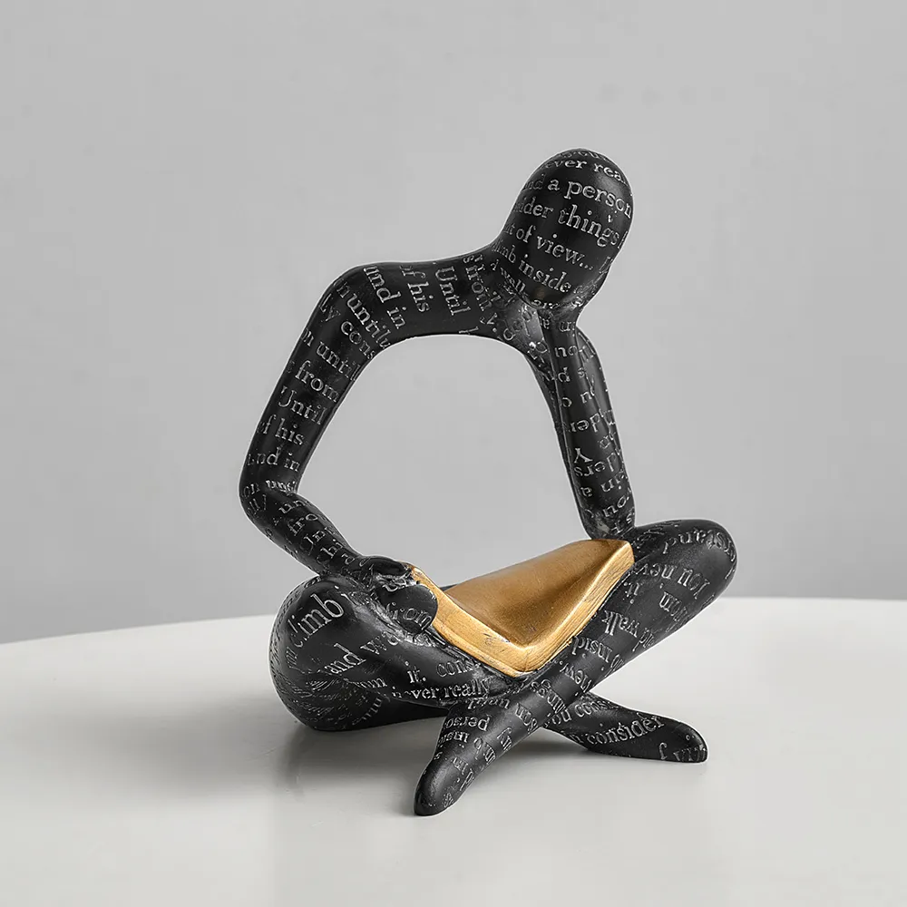 Abstract Figure Statue Modern Home Decoration Sculptures & Figurines for Interior Nordic Living Room Ornaments Table