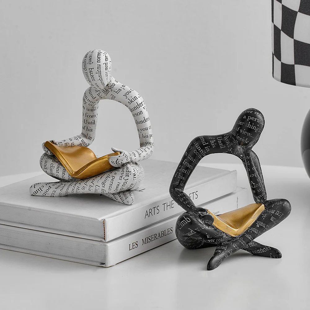 Abstract Figure Statue Modern Home Decoration Sculptures & Figurines for Interior Nordic Living Room Ornaments Table