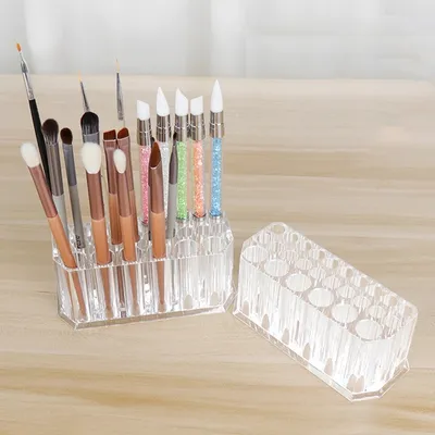Acrylic 26 Hole Nail Brush Holder Acrylic 26 Hole Nail Brush Holder