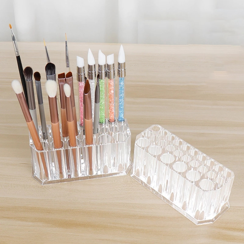 Acrylic 26 Hole Nail Brush Holder
