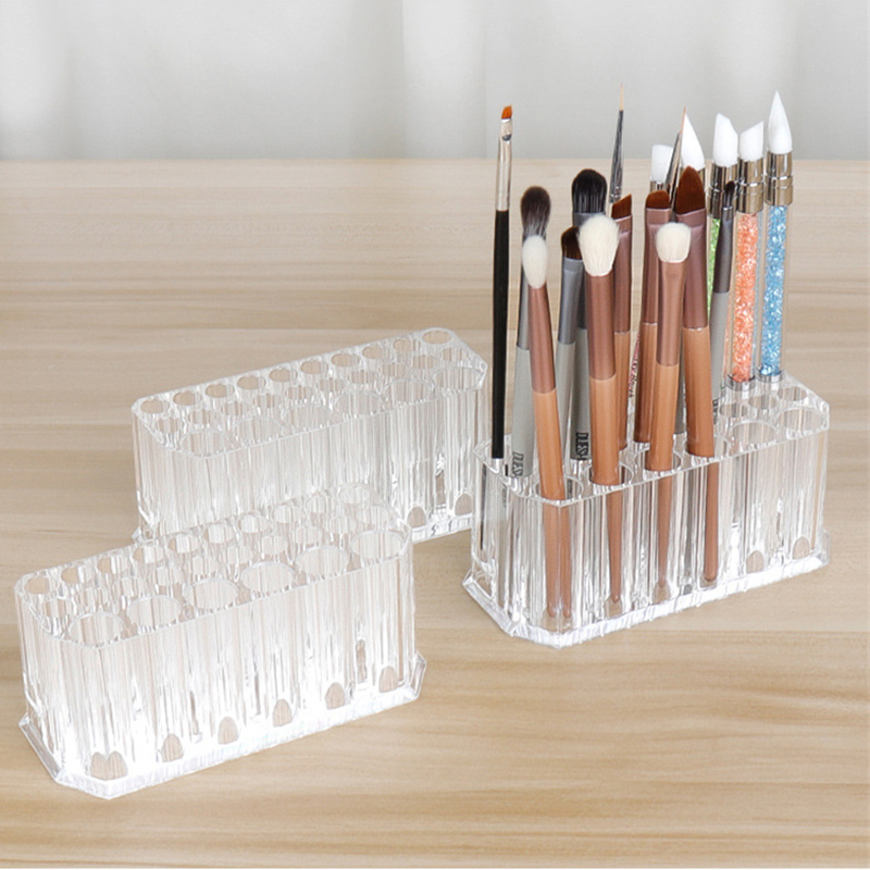 Acrylic 26 Hole Nail Brush Holder Acrylic 26 Hole Nail Brush Holder