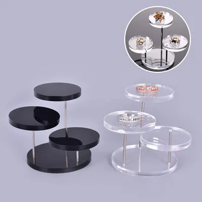 Acrylic 3 Tier Jewelry Stand Organizer