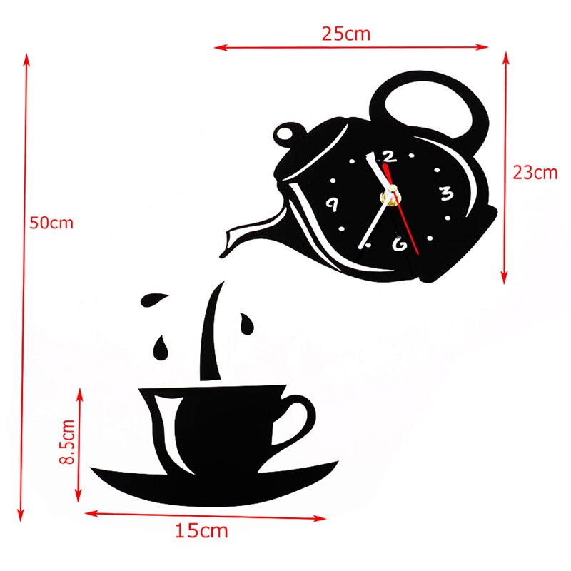 Acrylic 3D Teapot Wall Clock Acrylic 3D Teapot Wall Clock