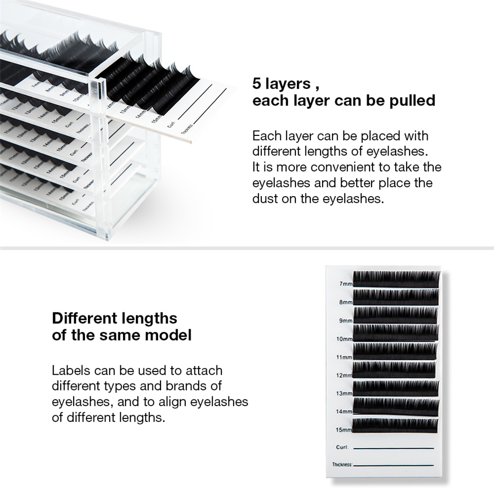 Acrylic 5 Layer Lash Tray Organizer Acrylic 5 Layer Lash Tray Organizer