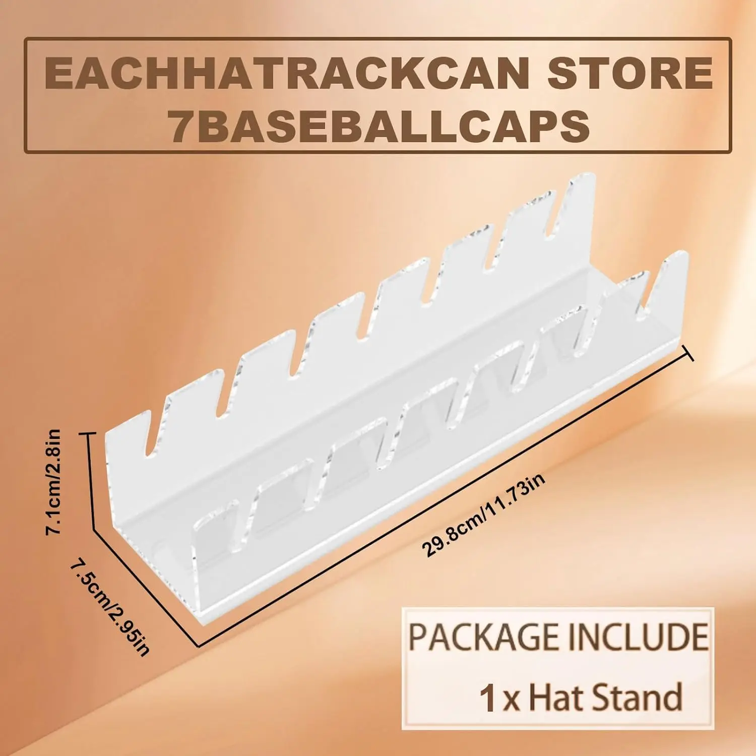 Acrylic Baseball Cap Display Rack