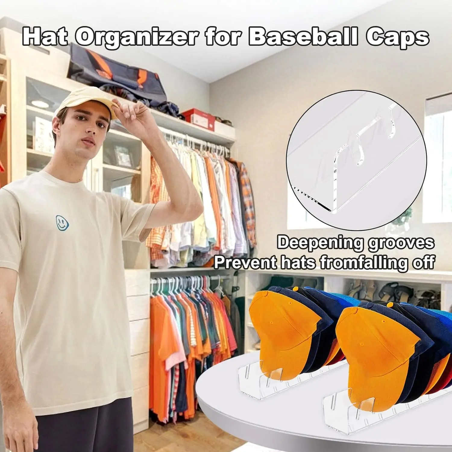 Acrylic Baseball Cap Display Rack
