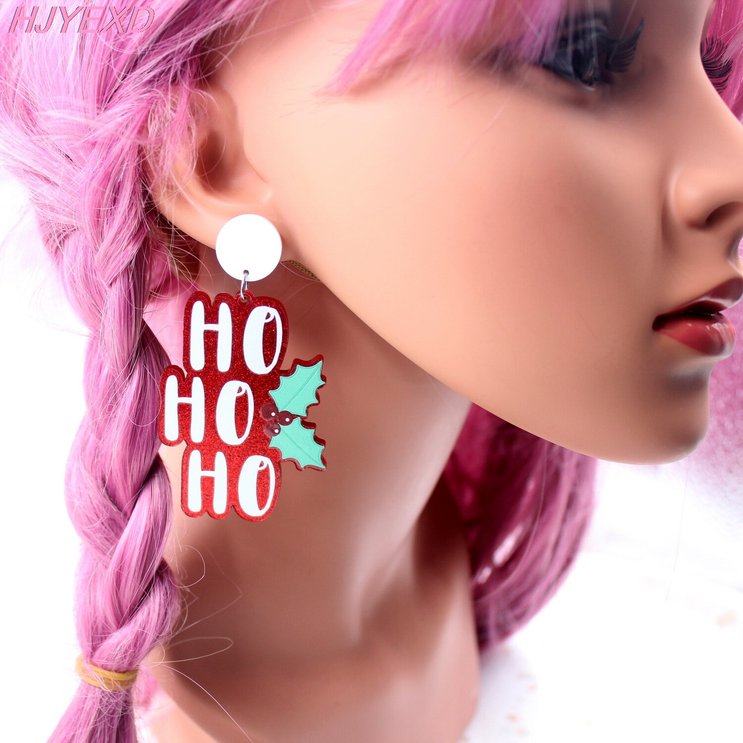 Acrylic Christmas Ho Ho Ho Earrings Acrylic Christmas Ho Ho Ho Earrings