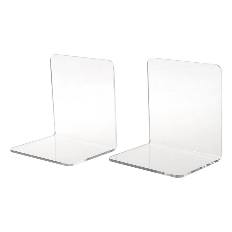 Acrylic Clear Bookends (2 pcs)