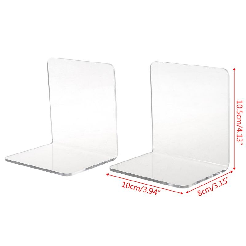 Acrylic Clear Bookends (2 pcs) Acrylic Clear Bookends (2 pcs)